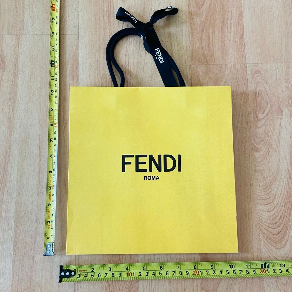 Fendi Roma Paper Shopping Gift Bag - small bag w ribbon (10.25" x 10.25" x 4.15"